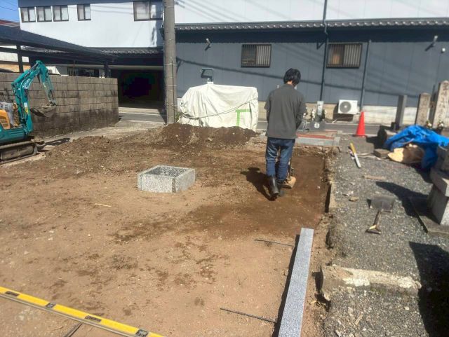 桑名市佛眼院　永代供養墓工事　㉓整地・転圧工事